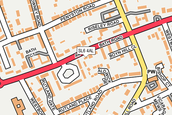 SL6 4AL map - OS OpenMap – Local (Ordnance Survey)