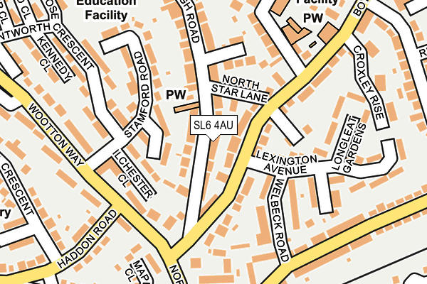 SL6 4AU map - OS OpenMap – Local (Ordnance Survey)