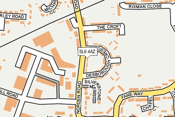 SL6 4AZ map - OS OpenMap – Local (Ordnance Survey)