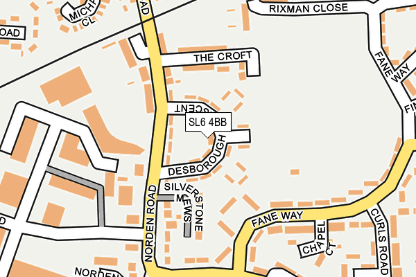 SL6 4BB map - OS OpenMap – Local (Ordnance Survey)