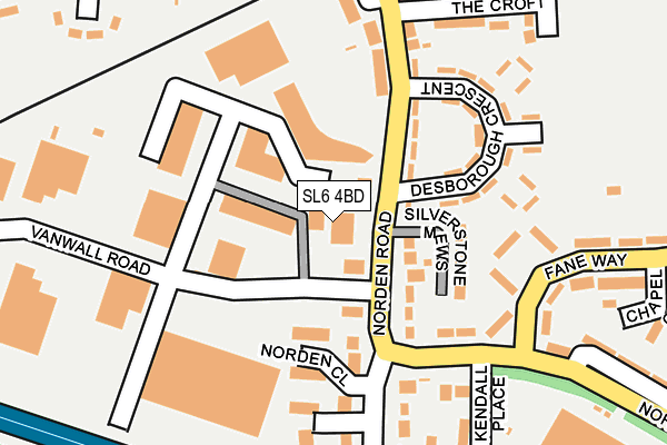 SL6 4BD map - OS OpenMap – Local (Ordnance Survey)