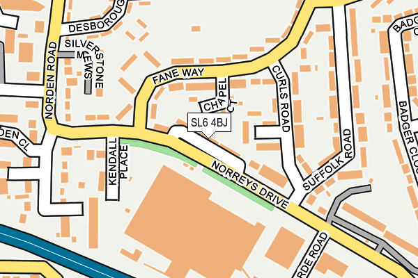 SL6 4BJ map - OS OpenMap – Local (Ordnance Survey)