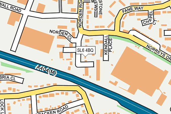 SL6 4BQ map - OS OpenMap – Local (Ordnance Survey)
