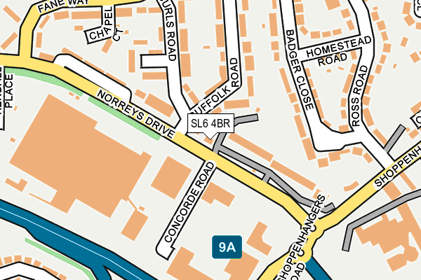 SL6 4BR map - OS OpenMap – Local (Ordnance Survey)