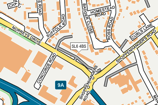 SL6 4BS map - OS OpenMap – Local (Ordnance Survey)