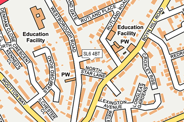 SL6 4BT map - OS OpenMap – Local (Ordnance Survey)
