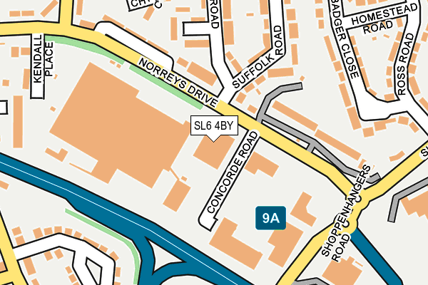 SL6 4BY map - OS OpenMap – Local (Ordnance Survey)
