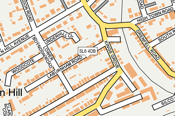 SL6 4DB map - OS OpenMap – Local (Ordnance Survey)