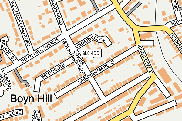 SL6 4DD map - OS OpenMap – Local (Ordnance Survey)