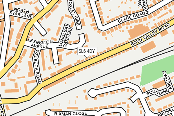 SL6 4DY map - OS OpenMap – Local (Ordnance Survey)