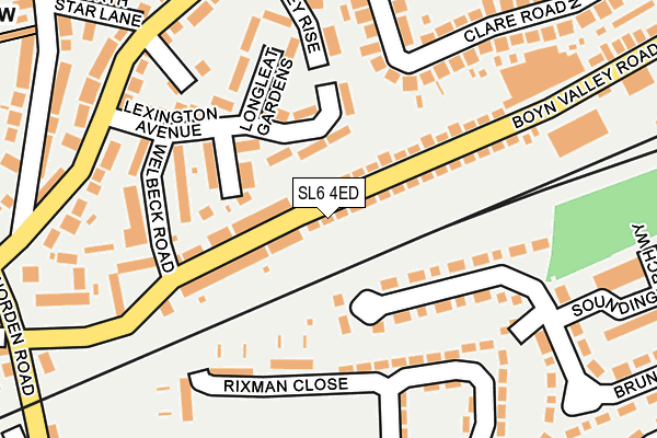 SL6 4ED map - OS OpenMap – Local (Ordnance Survey)