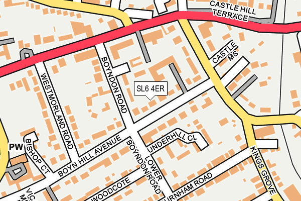 SL6 4ER map - OS OpenMap – Local (Ordnance Survey)
