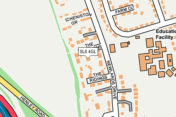 SL6 4GL map - OS OpenMap – Local (Ordnance Survey)