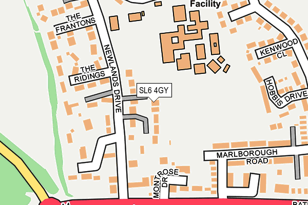 SL6 4GY map - OS OpenMap – Local (Ordnance Survey)
