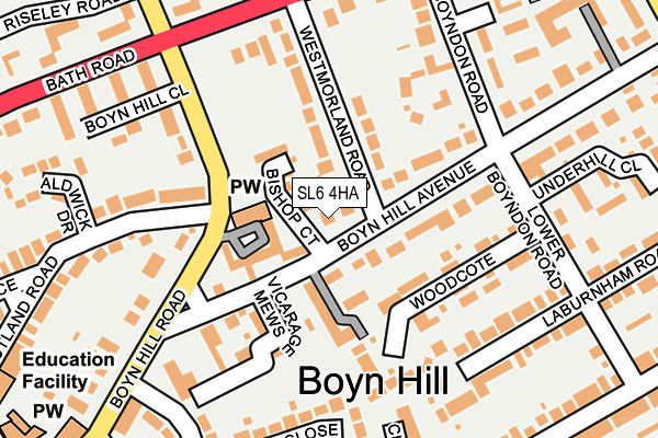 SL6 4HA map - OS OpenMap – Local (Ordnance Survey)