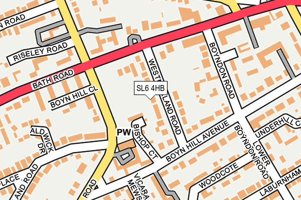 SL6 4HB map - OS OpenMap – Local (Ordnance Survey)