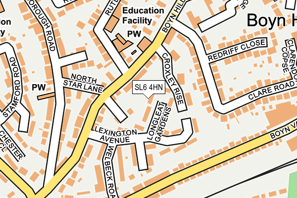 SL6 4HN map - OS OpenMap – Local (Ordnance Survey)