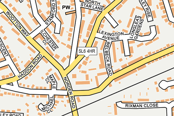SL6 4HR map - OS OpenMap – Local (Ordnance Survey)
