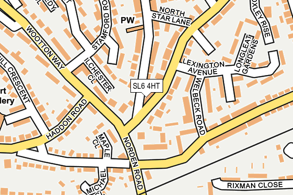 SL6 4HT map - OS OpenMap – Local (Ordnance Survey)