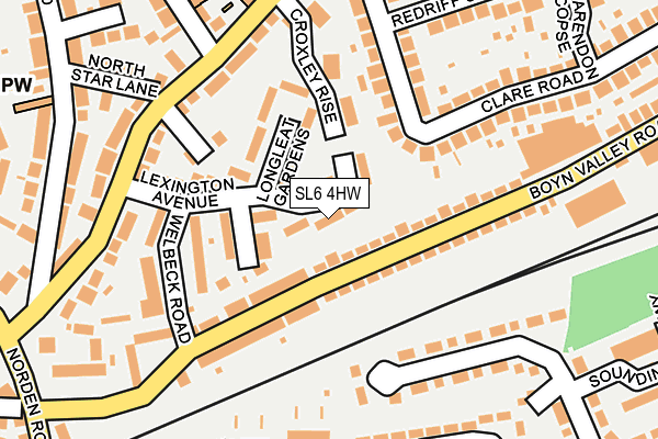 SL6 4HW map - OS OpenMap – Local (Ordnance Survey)