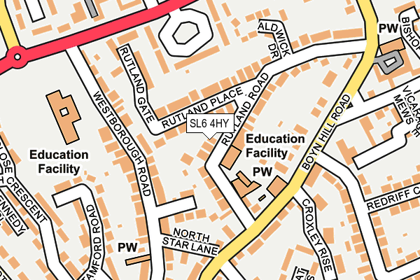 SL6 4HY map - OS OpenMap – Local (Ordnance Survey)