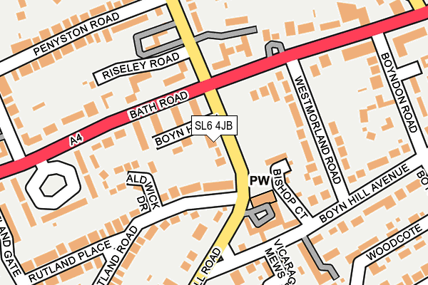 SL6 4JB map - OS OpenMap – Local (Ordnance Survey)