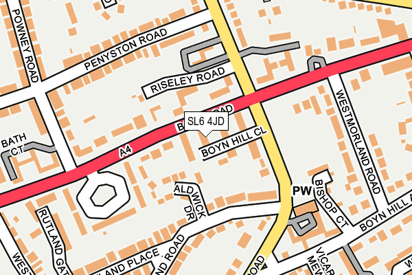 SL6 4JD map - OS OpenMap – Local (Ordnance Survey)