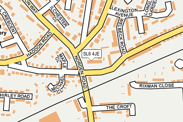 SL6 4JE map - OS OpenMap – Local (Ordnance Survey)