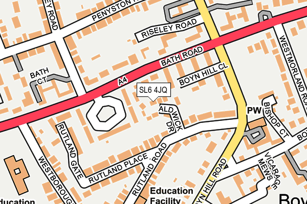 SL6 4JQ map - OS OpenMap – Local (Ordnance Survey)