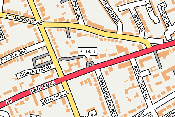 SL6 4JU map - OS OpenMap – Local (Ordnance Survey)