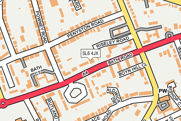 SL6 4JX map - OS OpenMap – Local (Ordnance Survey)