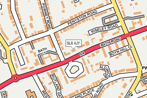 SL6 4JY map - OS OpenMap – Local (Ordnance Survey)