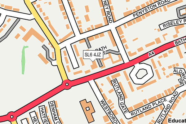 SL6 4JZ map - OS OpenMap – Local (Ordnance Survey)
