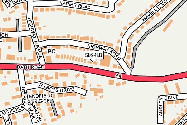 SL6 4LB map - OS OpenMap – Local (Ordnance Survey)