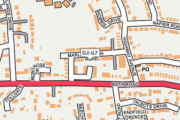 SL6 4LF map - OS OpenMap – Local (Ordnance Survey)