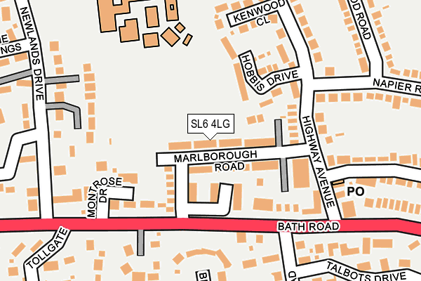 SL6 4LG map - OS OpenMap – Local (Ordnance Survey)