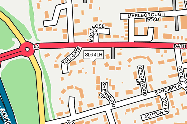 SL6 4LH map - OS OpenMap – Local (Ordnance Survey)