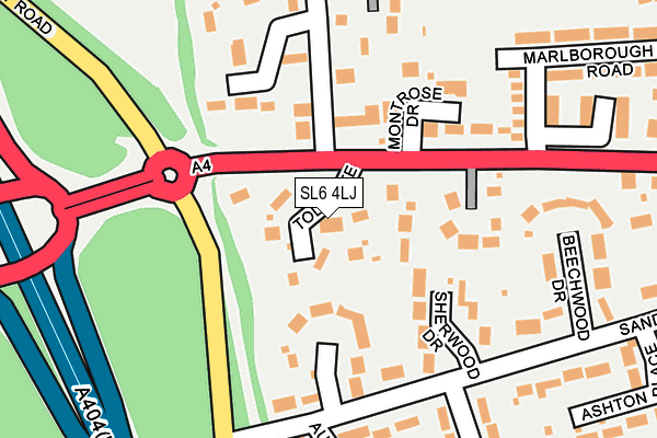 SL6 4LJ map - OS OpenMap – Local (Ordnance Survey)