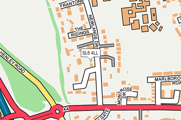 SL6 4LL map - OS OpenMap – Local (Ordnance Survey)