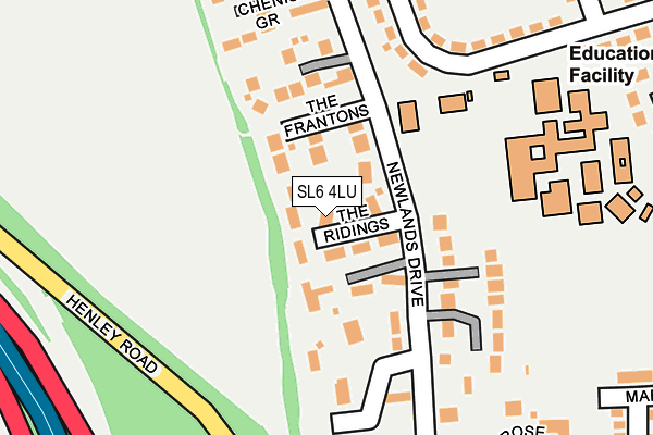 SL6 4LU map - OS OpenMap – Local (Ordnance Survey)