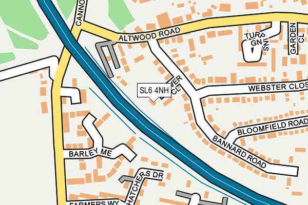 SL6 4NH map - OS OpenMap – Local (Ordnance Survey)