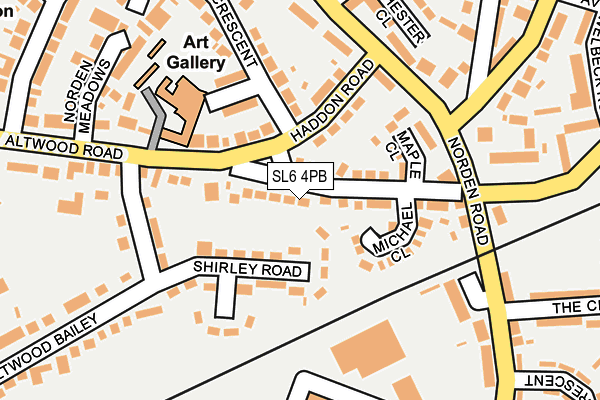 SL6 4PB map - OS OpenMap – Local (Ordnance Survey)