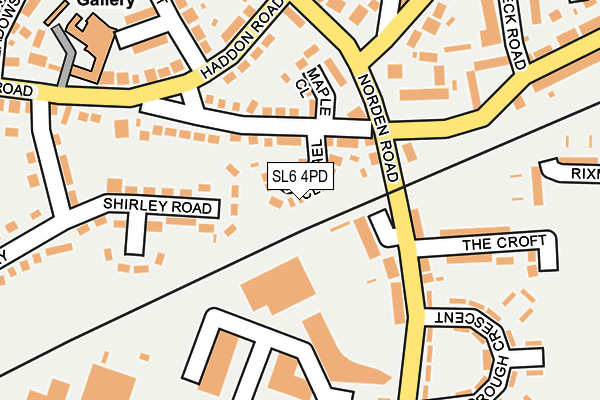 SL6 4PD map - OS OpenMap – Local (Ordnance Survey)