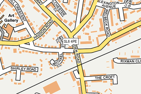 SL6 4PE map - OS OpenMap – Local (Ordnance Survey)