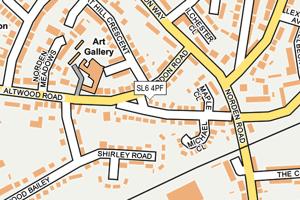 SL6 4PF map - OS OpenMap – Local (Ordnance Survey)