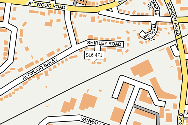 SL6 4PJ map - OS OpenMap – Local (Ordnance Survey)