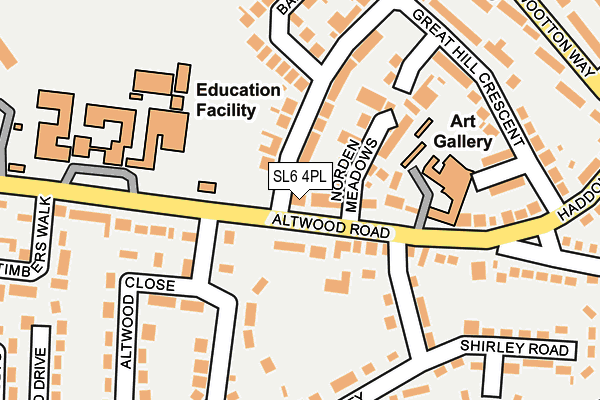 SL6 4PL map - OS OpenMap – Local (Ordnance Survey)