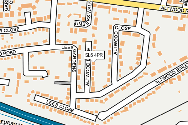 SL6 4PR map - OS OpenMap – Local (Ordnance Survey)