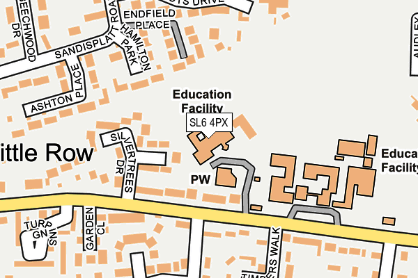 SL6 4PX map - OS OpenMap – Local (Ordnance Survey)