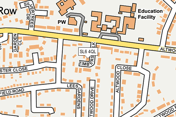 SL6 4QL map - OS OpenMap – Local (Ordnance Survey)